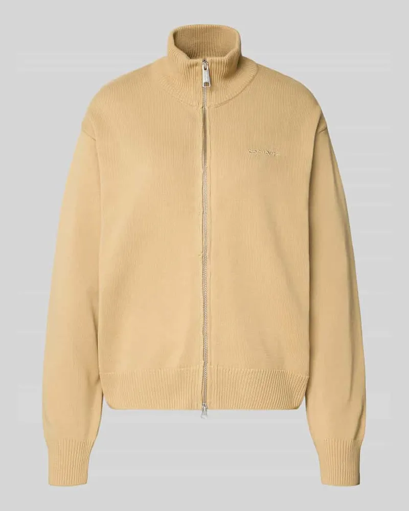 Carhartt WIP Cardigan mit Label-Stitching Modell 'Kori Beige