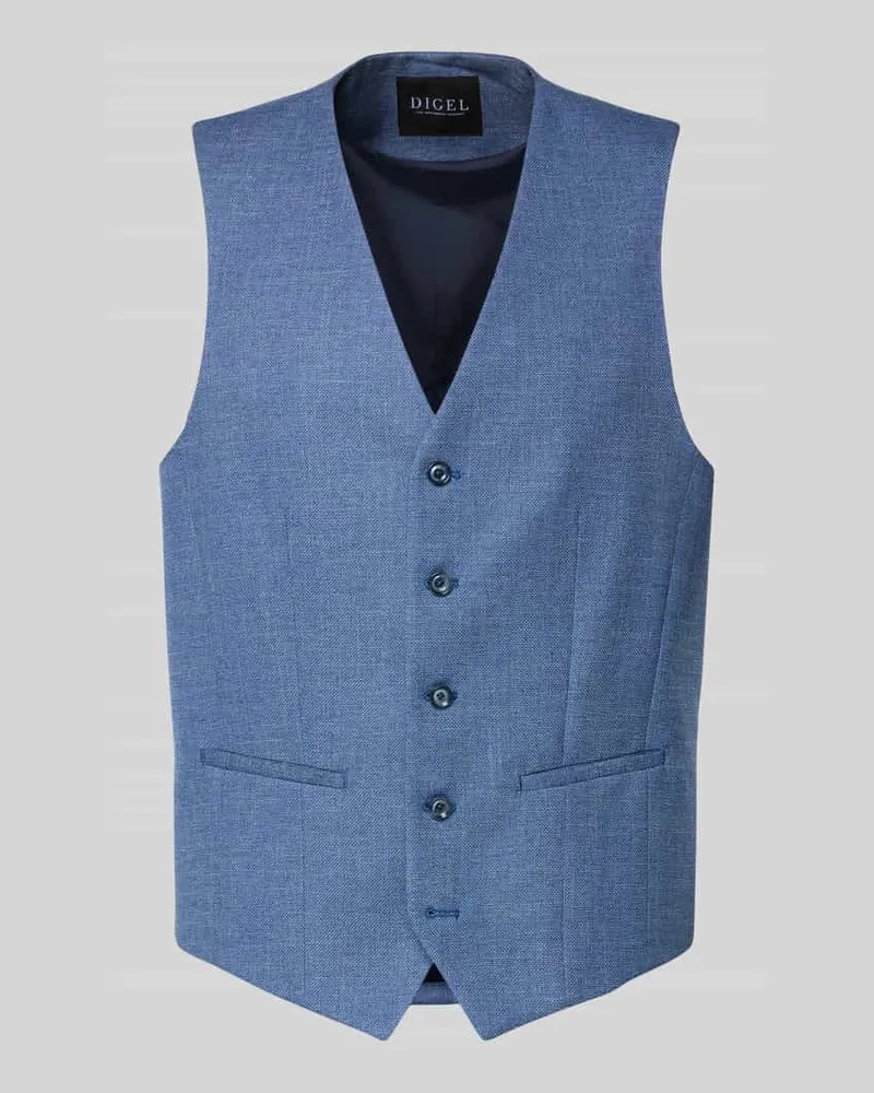 Digel Regular Fit Weste mit Viskose-Anteil Modell 'Edgar Hellblau