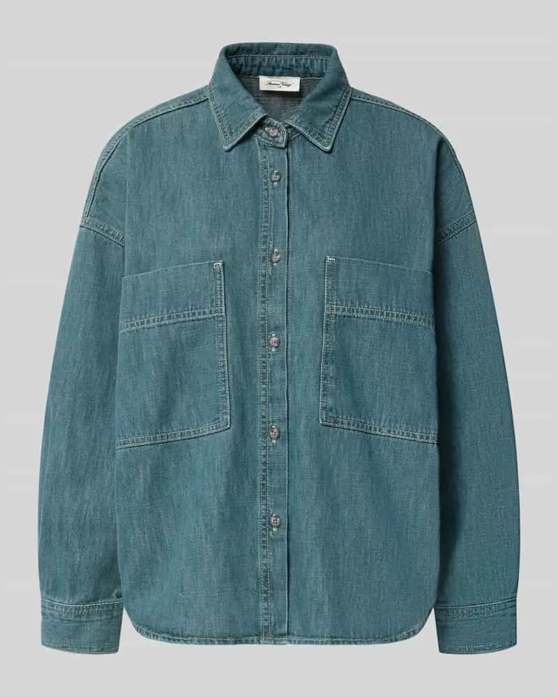 American Vintage Relaxed Fit Jeanshemd Modell 'YDOPARK Blau