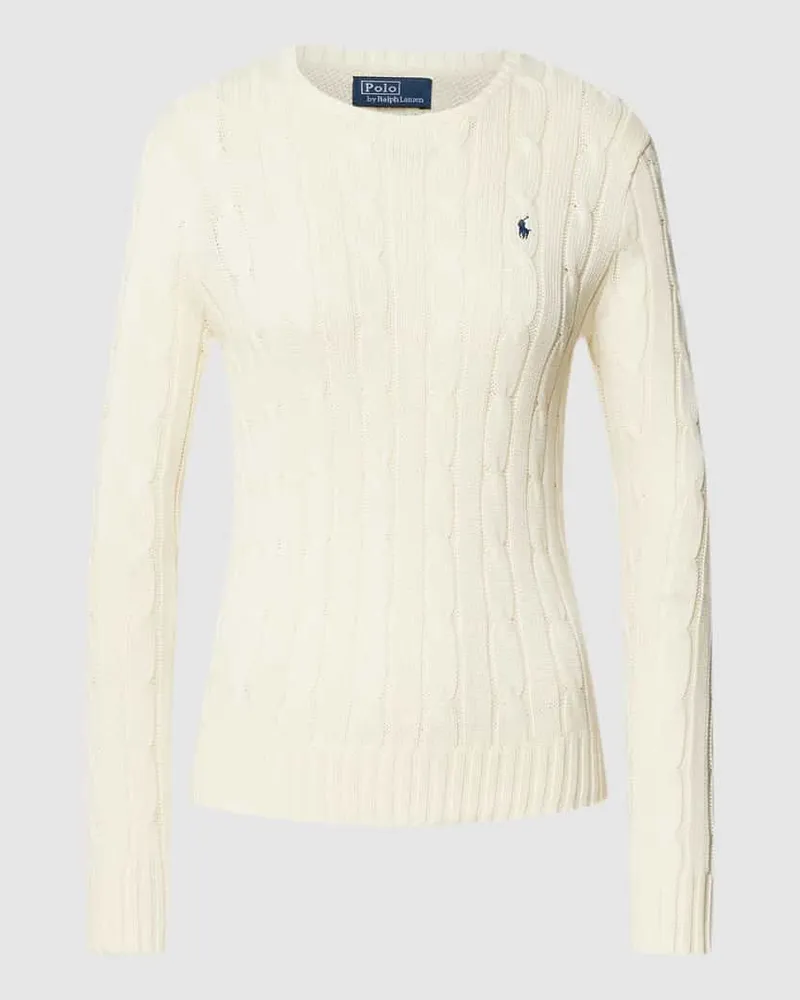 Ralph Lauren Strickpullover mit Label-Stitching Modell 'JULIANNA Beige