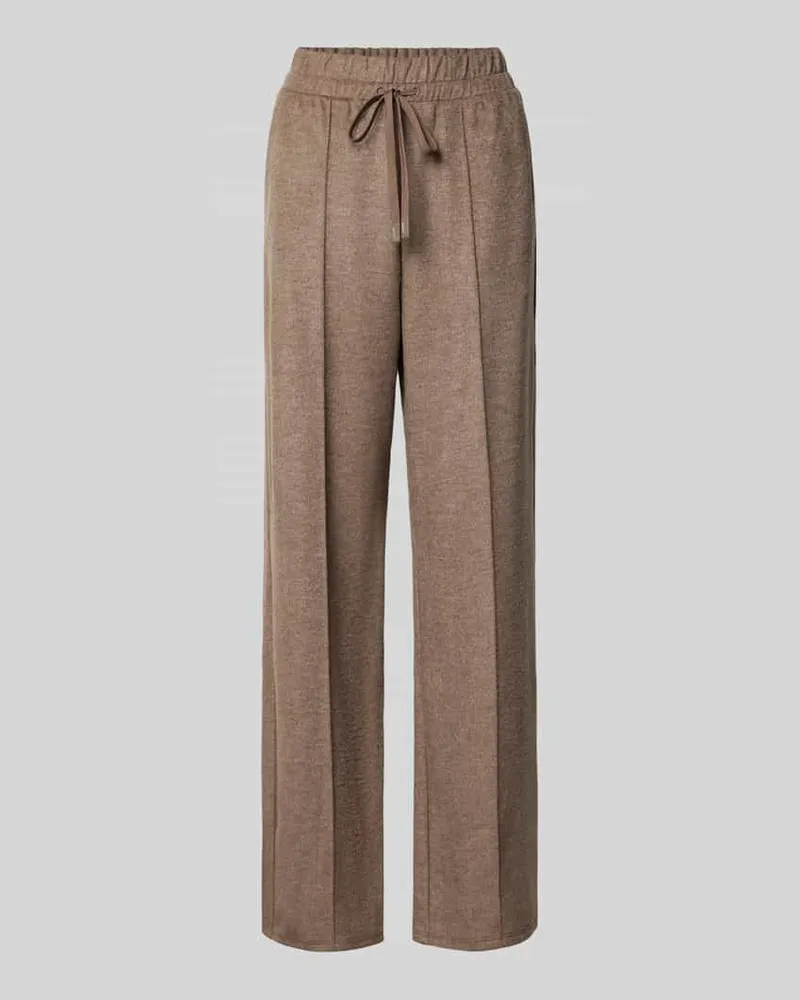 Max Mara Jogginghose mit Bundfalten Mittelbraun