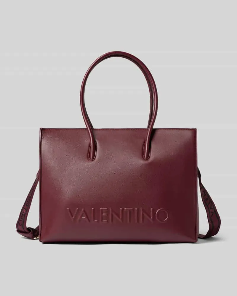 Valentino Bags Shopper mit Logo-Prägung Modell 'BIANKA RE Bordeaux