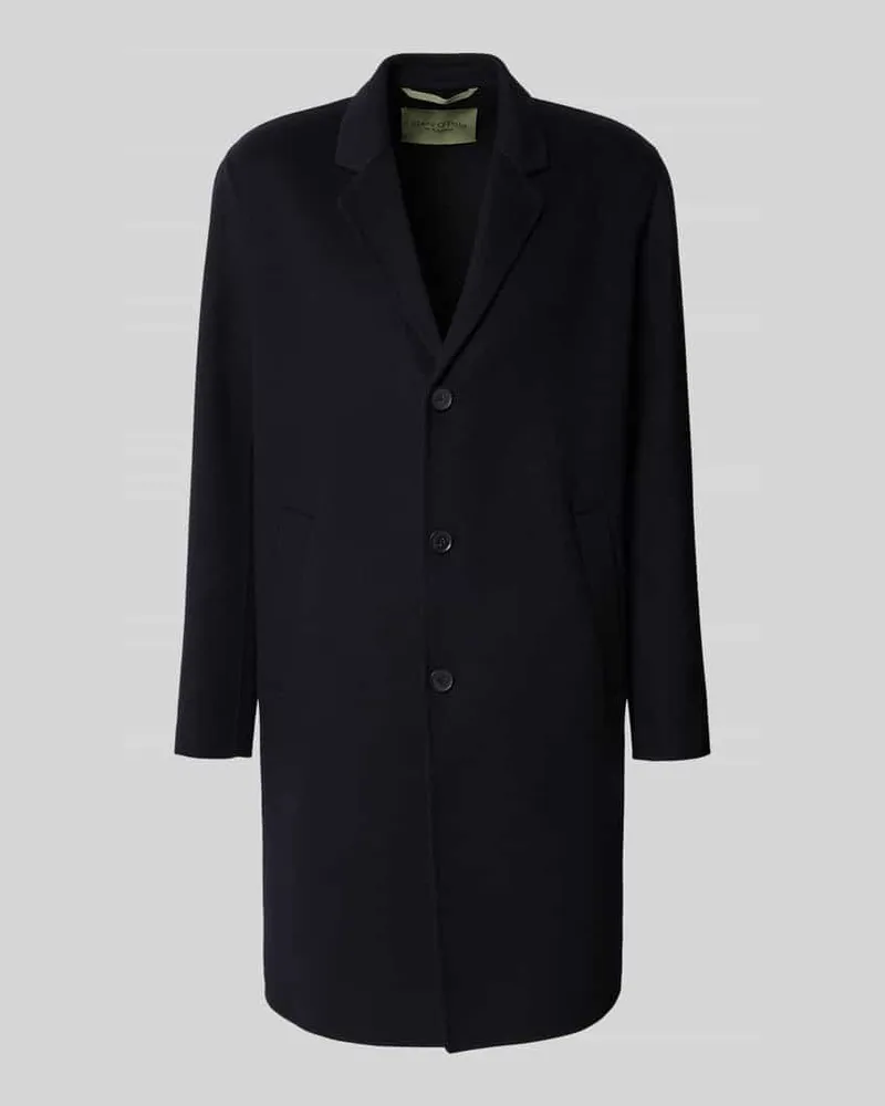 Marc O'Polo Regular Fit Mantel aus Schurwoll-Mix -  × DFB Travel Collection Dunkelblau