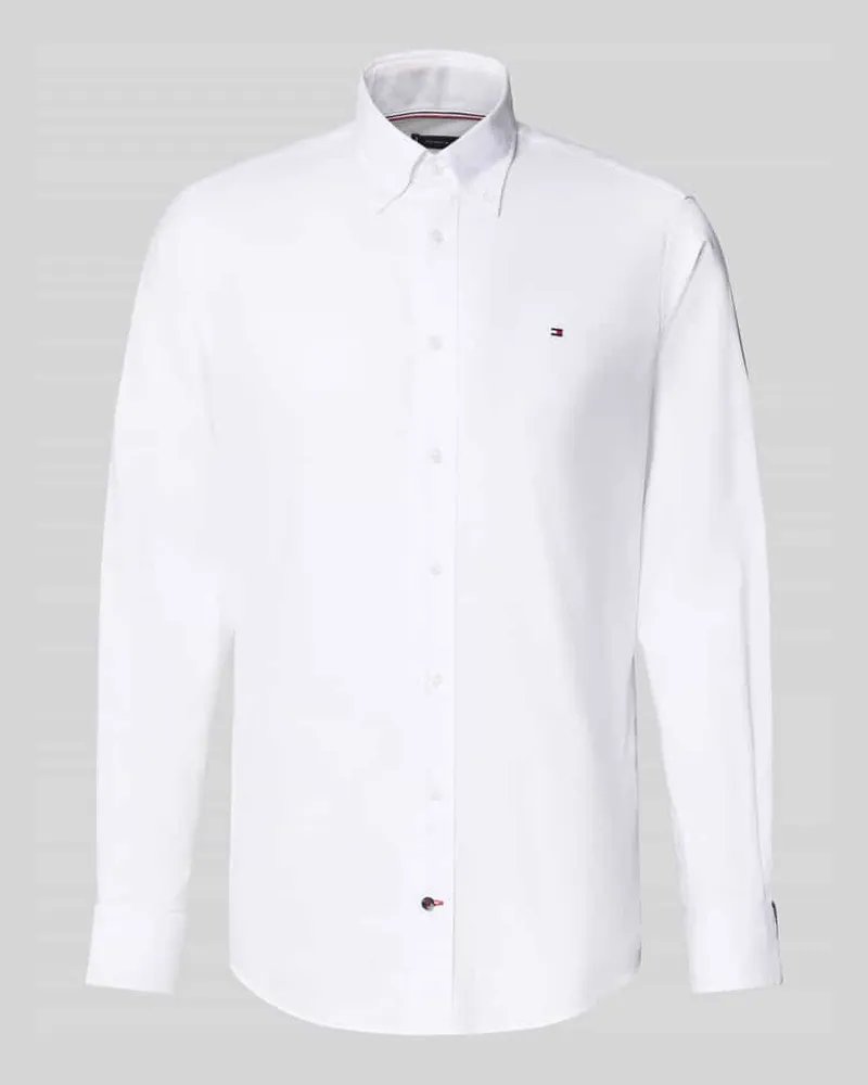 Tommy Hilfiger Regular Fit Businesshemd aus reiner Baumwolle Weiss