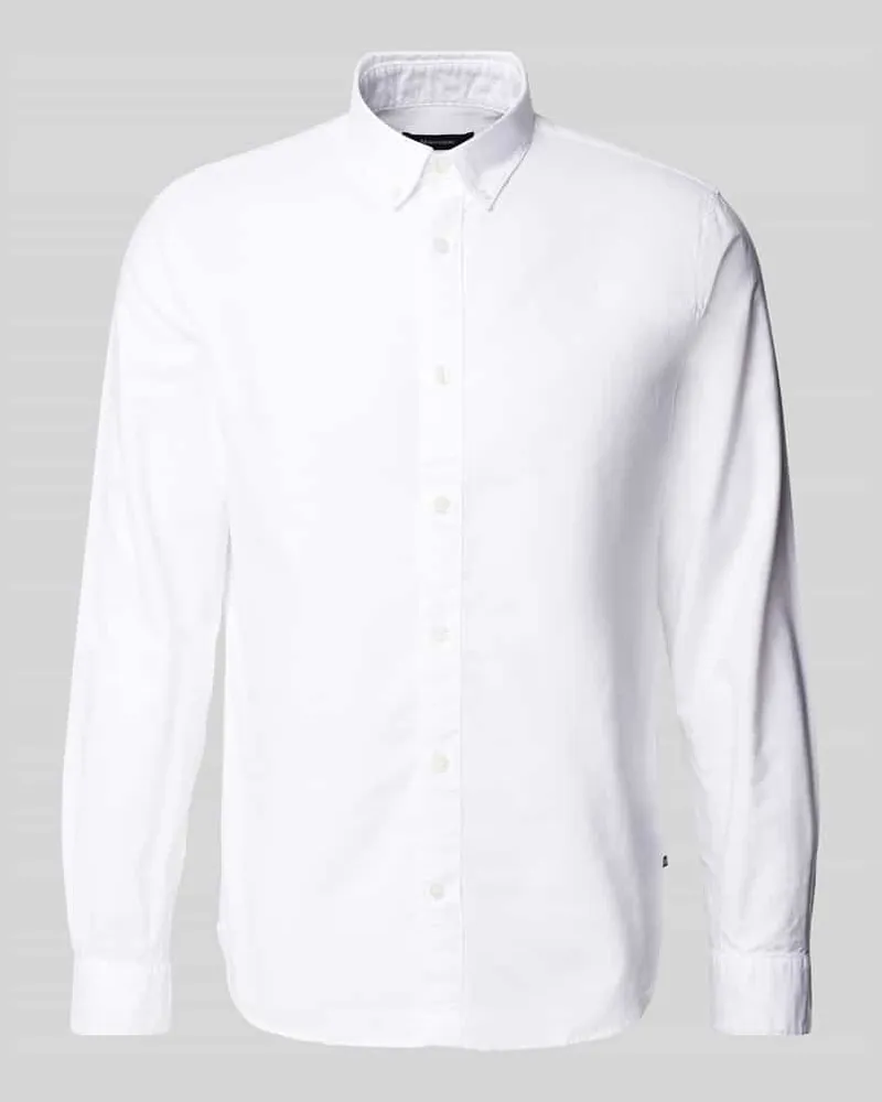 Matinique Regular Fit Freizeithemd mit Button-Down-Kragen Weiss