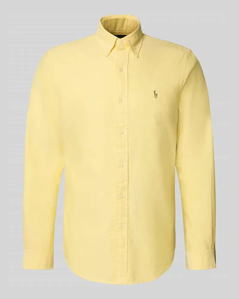 Ralph Lauren Regular Fit Freizeithemd mit Logo-Stitching Modell 'Cub Gelb