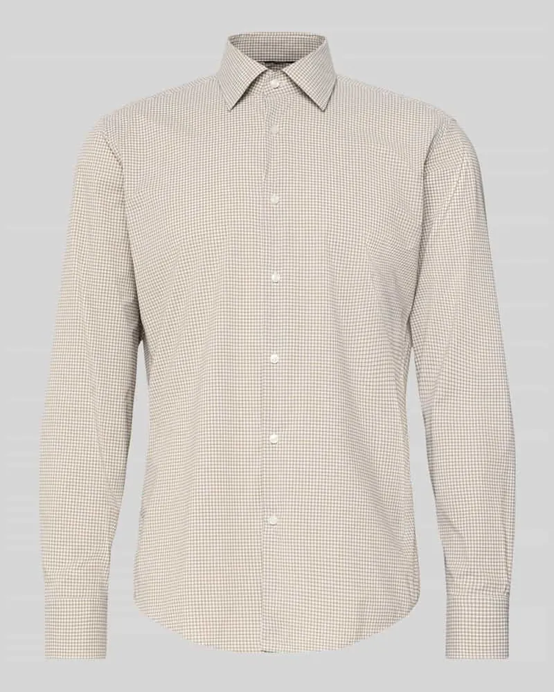 HUGO BOSS Regular Fit Businesshemd mit Kombimanschette Modell 'P-JOE-K Sand