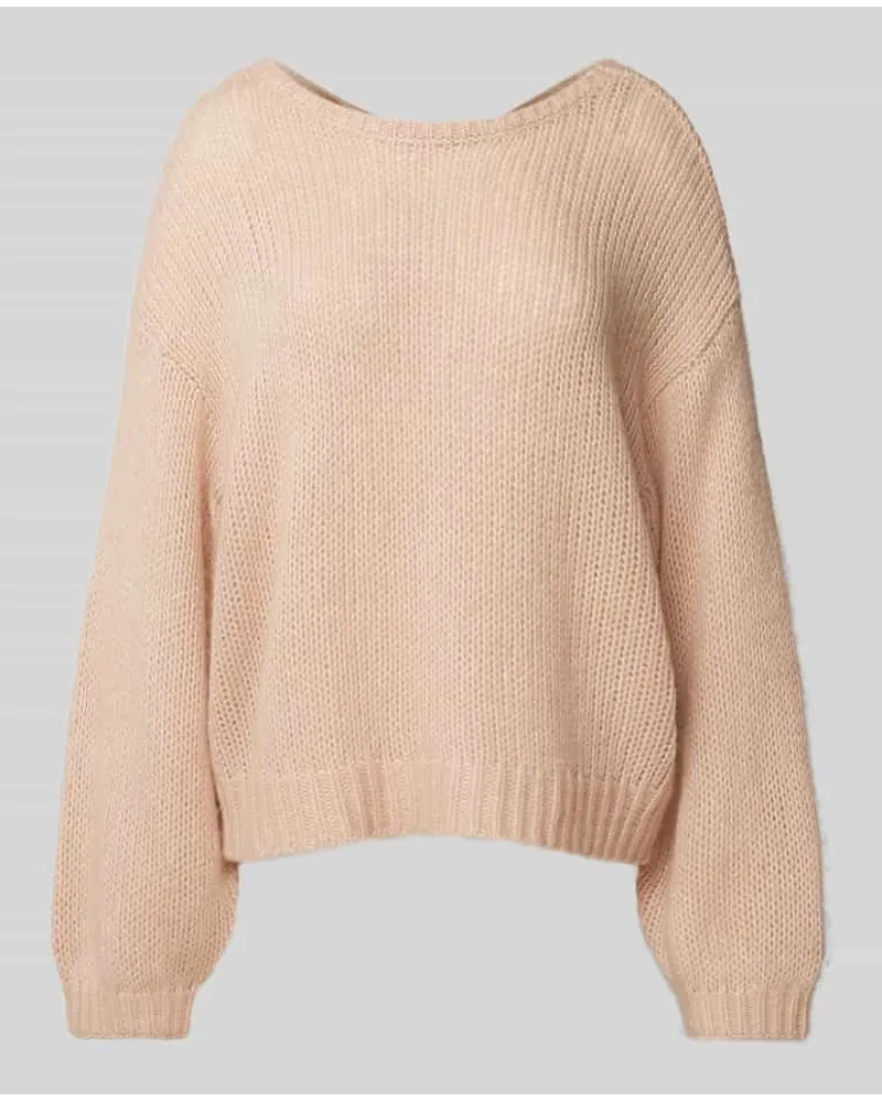 HUGO BOSS Strickpullover mit überschnittenen Schultern Modell 'Fobain Hellrosa