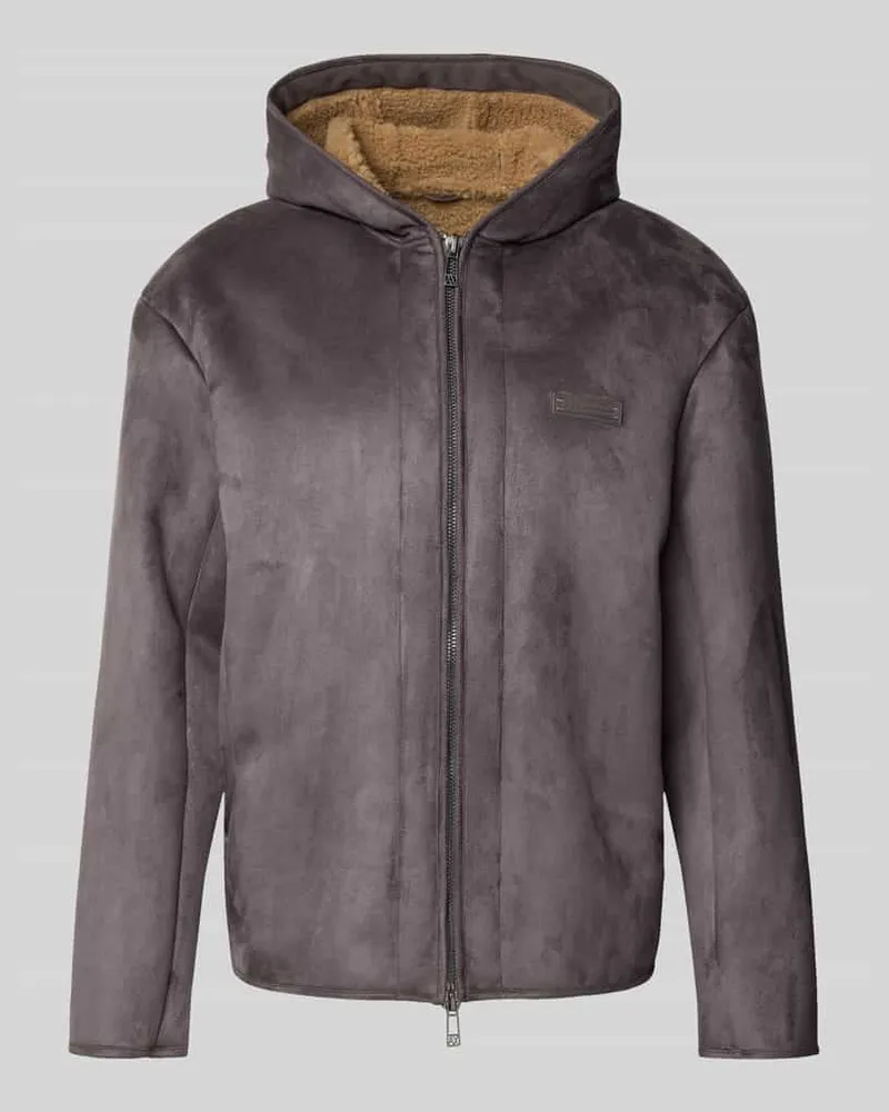 Armani Exchange Jacke mit Kapuze Mittelgrau