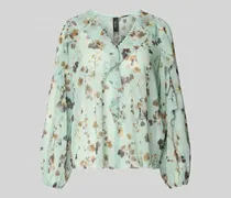 Bluse im Allover-Look mit Volants