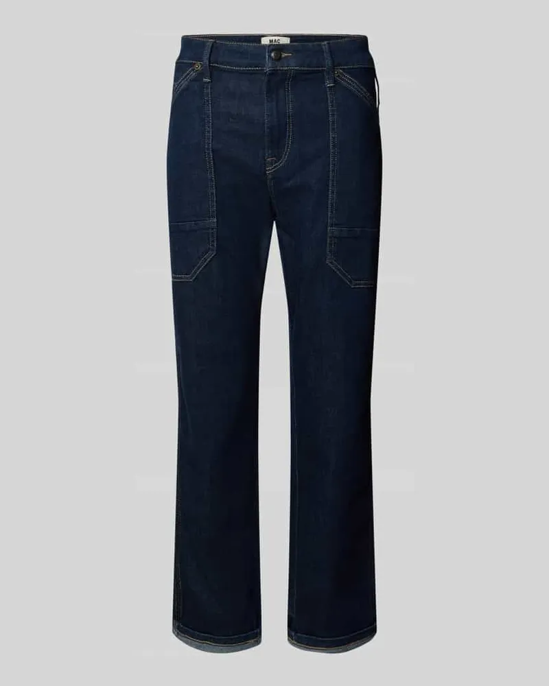 MAC Jeans Relaxed Fit Jeans mit Eingrifftaschen Modell 'Iowa Baggy Dunkelblau