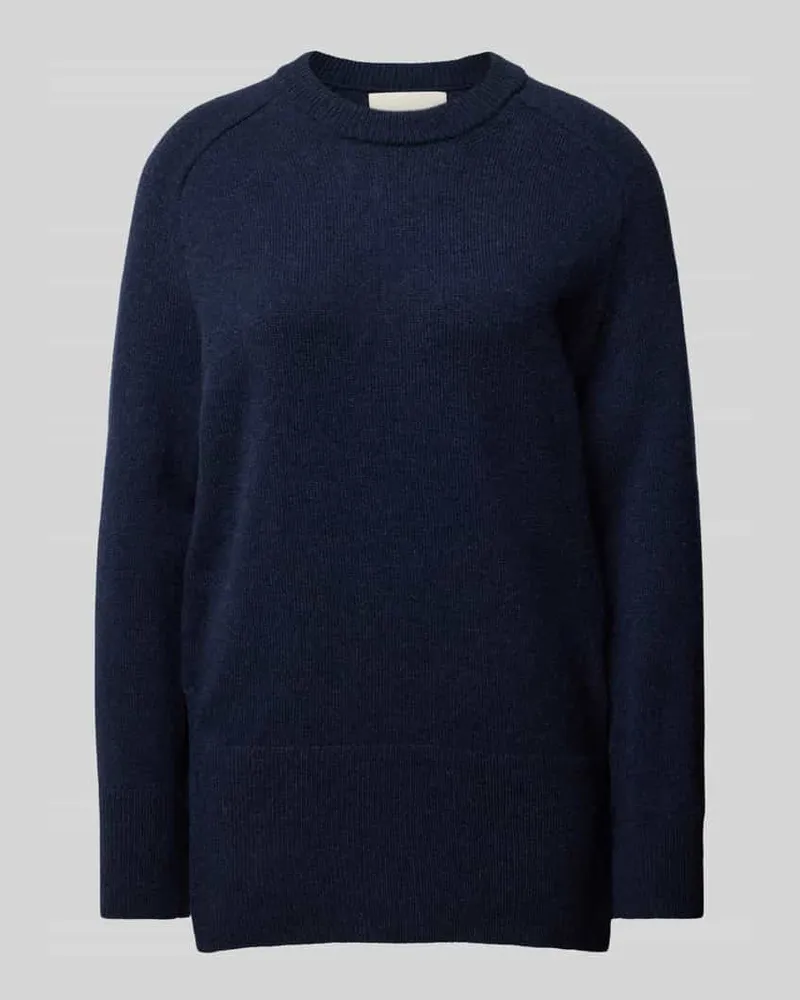 Gant Strickpullover aus Woll-Kaschmir-Mix Modell 'HERRINGBONE Dunkelblau