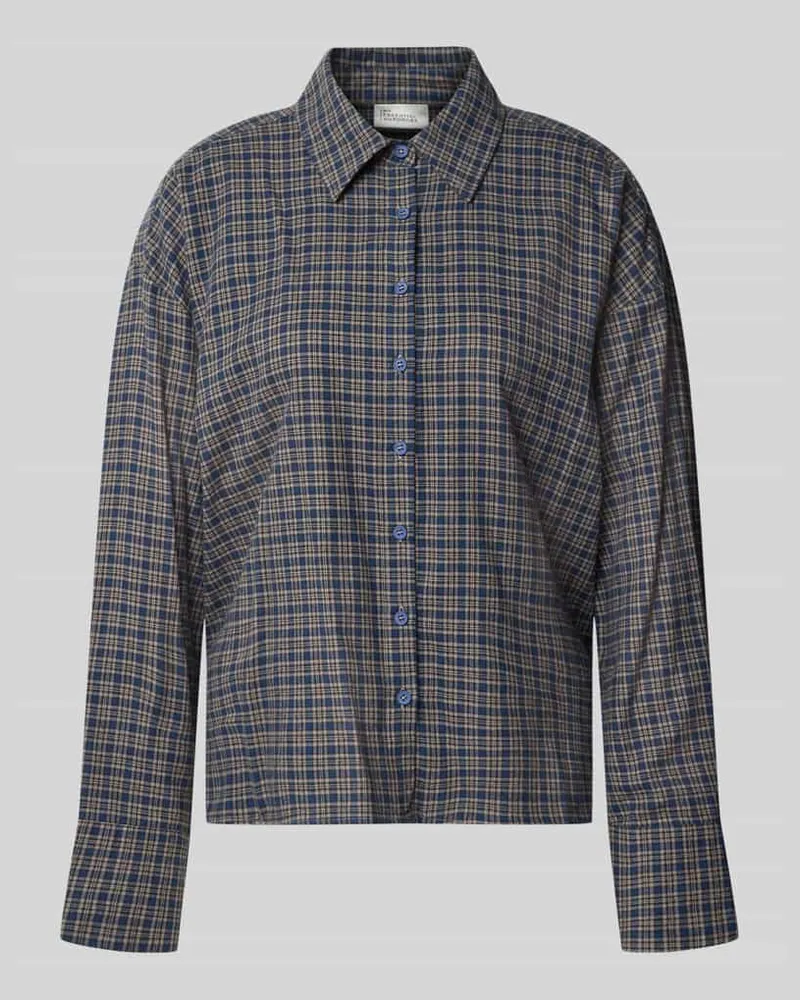 My Essential Wardrobe Bluse mit Kentkragen Modell 'Lennie Dunkelblau