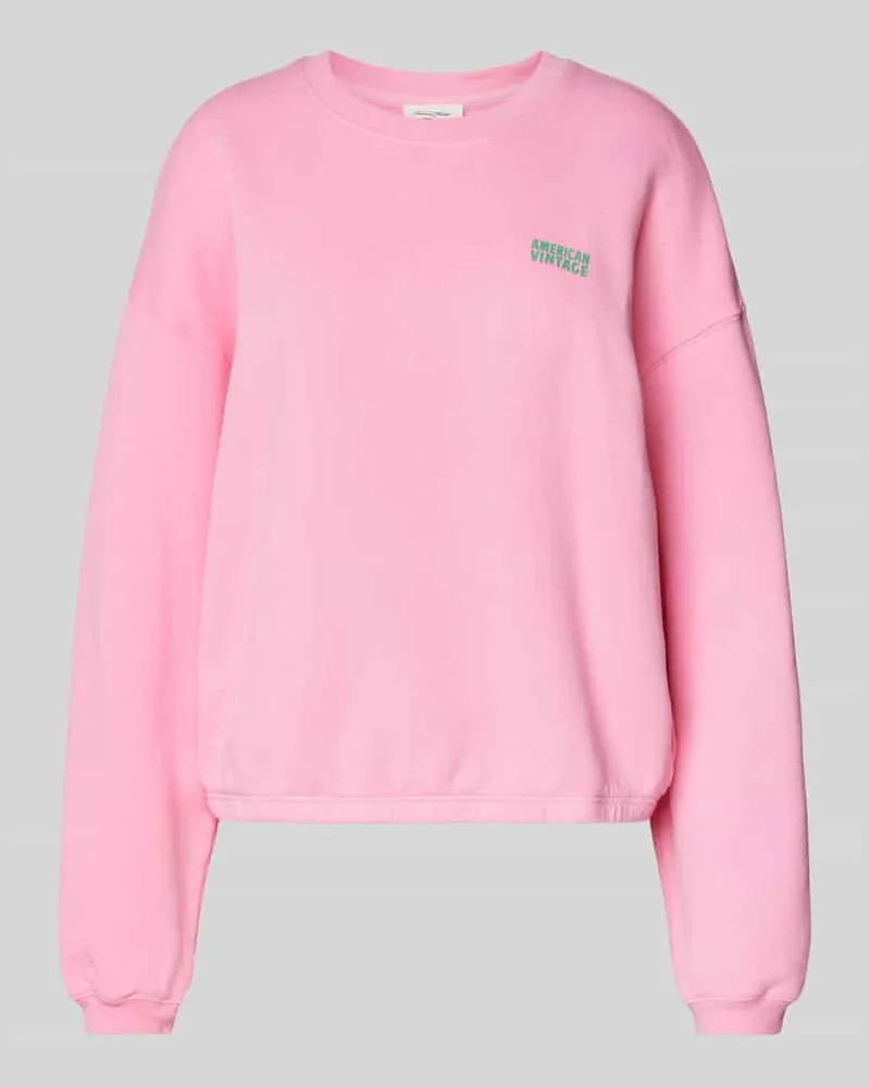 American Vintage Sweatshirt mit Label-Print Modell 'IZUBIRD Rosa