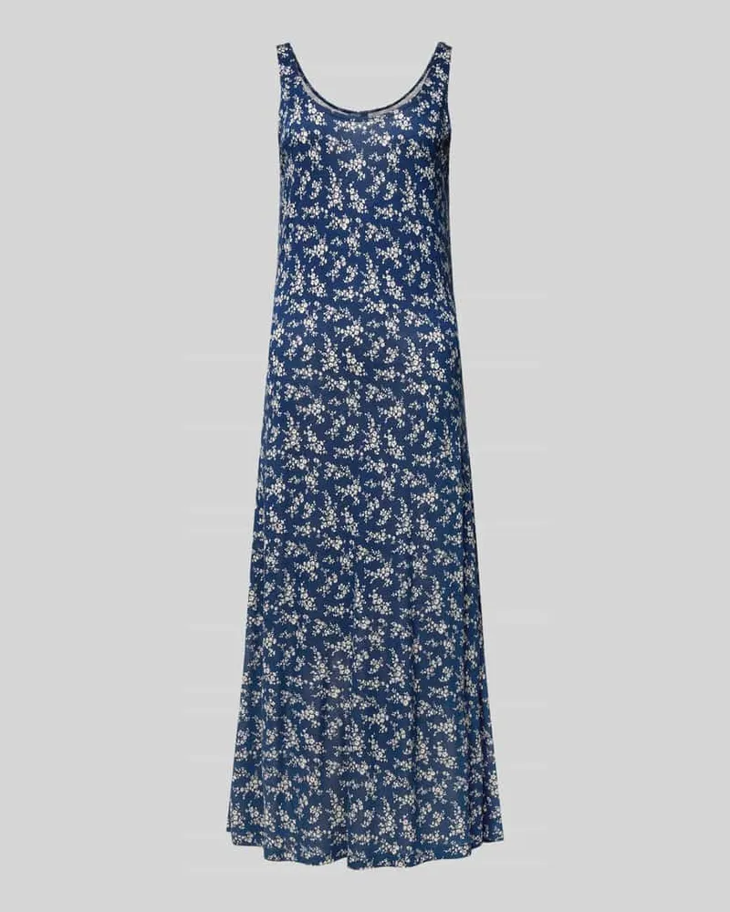 Ralph Lauren Midikleid mit Rundhalsausschnitt Dunkelblau
