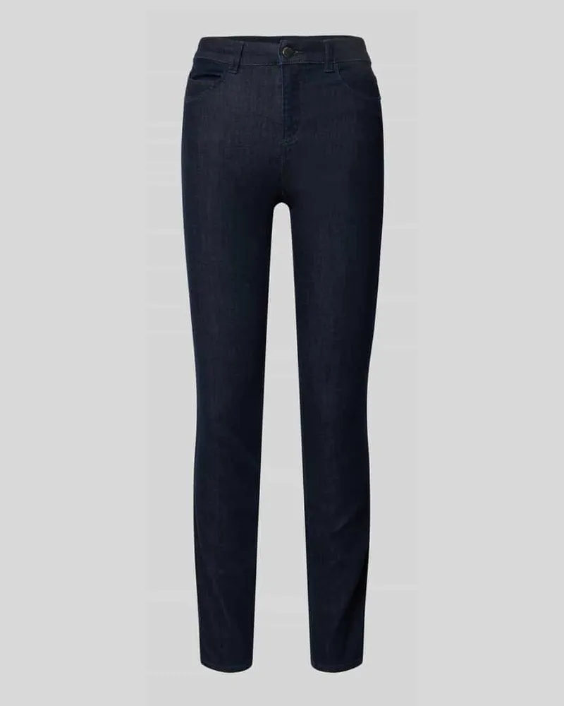 Emporio Armani Slim Fit Jeans aus Viskose-Mix im 5-Pocket-Design Jeansblau
