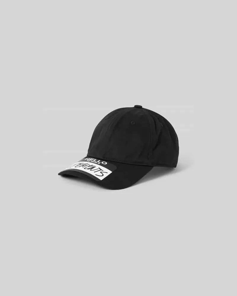 VETEMENTS Basecap mit Label-Detail Black