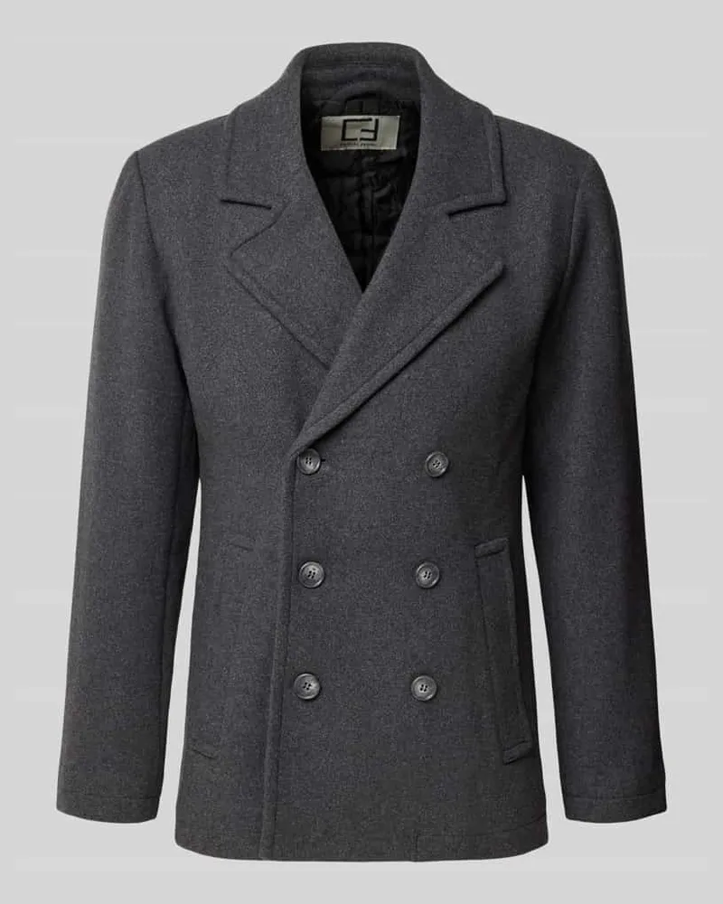 Casual Friday Regular Fit Jacke aus Woll-Mix Modell 'METS Anthrazit