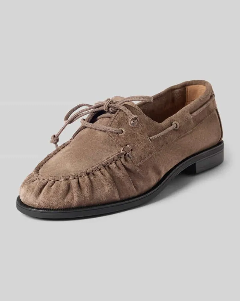 HUGO BOSS Loafer aus echtem Leder Modell 'Lycia Taupe
