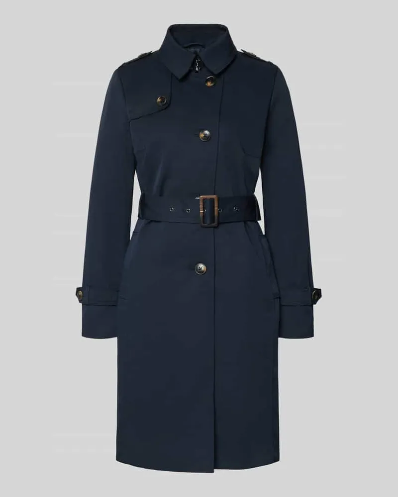 JAKE*S Mantel mit Stoffgürtel Dunkelblau