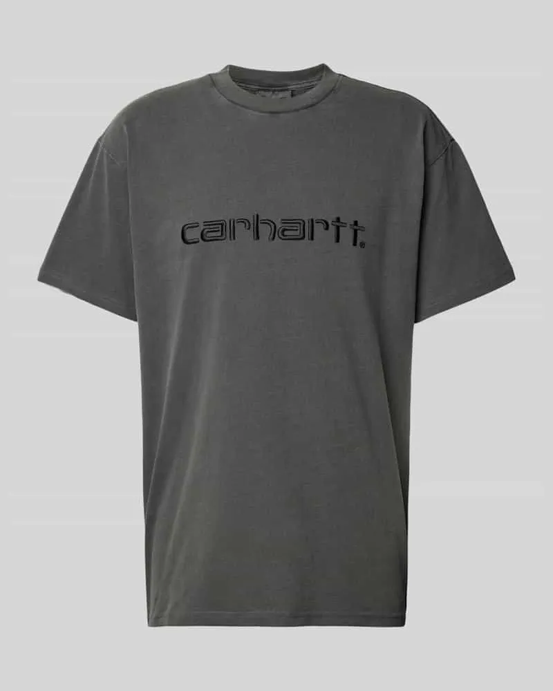 Carhartt WIP T-Shirt mit Label-Stitching Modell 'DUSTER Anthrazit