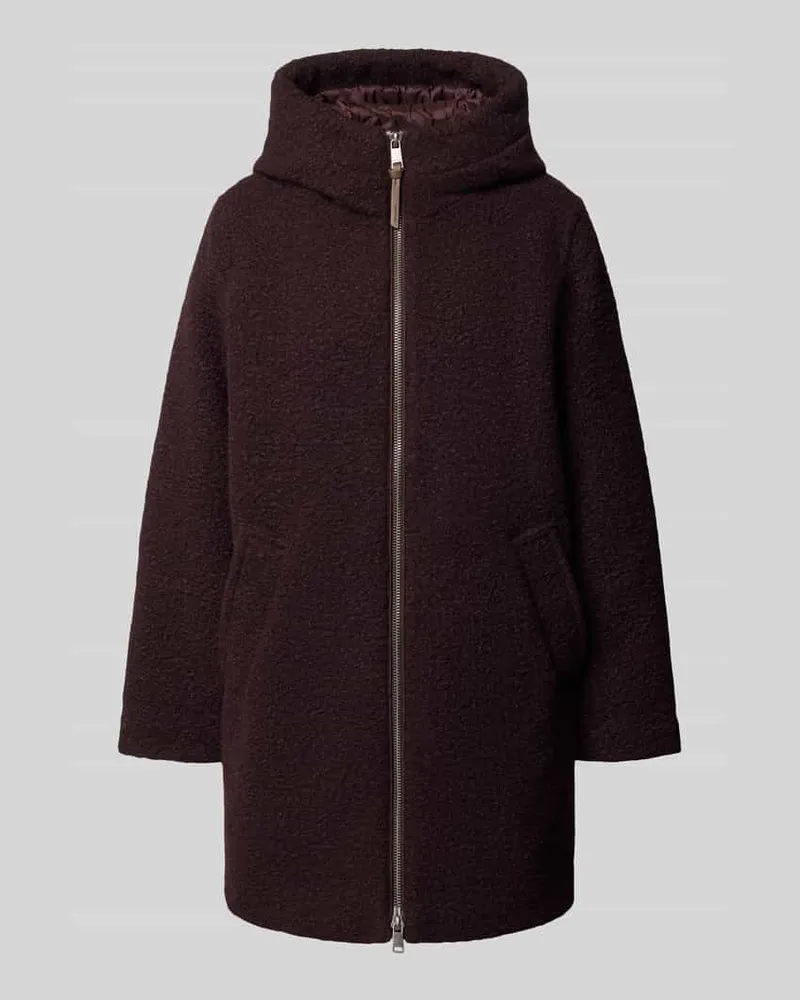 Beaumont Amsterdam Relaxed Fit in Teddy-Optik mit Kapuze Pflaume