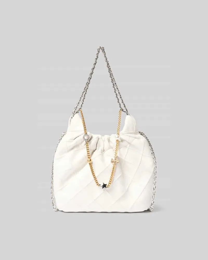 Tory Burch Hobo Bag mit Tragehenkel Weiss
