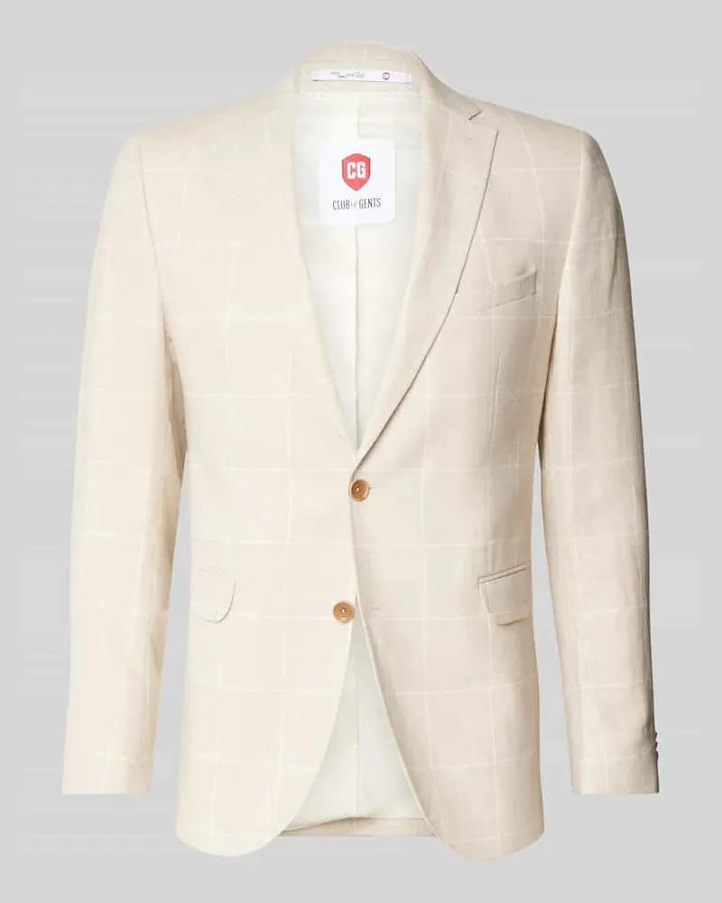 CG Regular Fit Sakko aus Leinen-Mix mit Woll-Anteil Modell 'Paul Beige