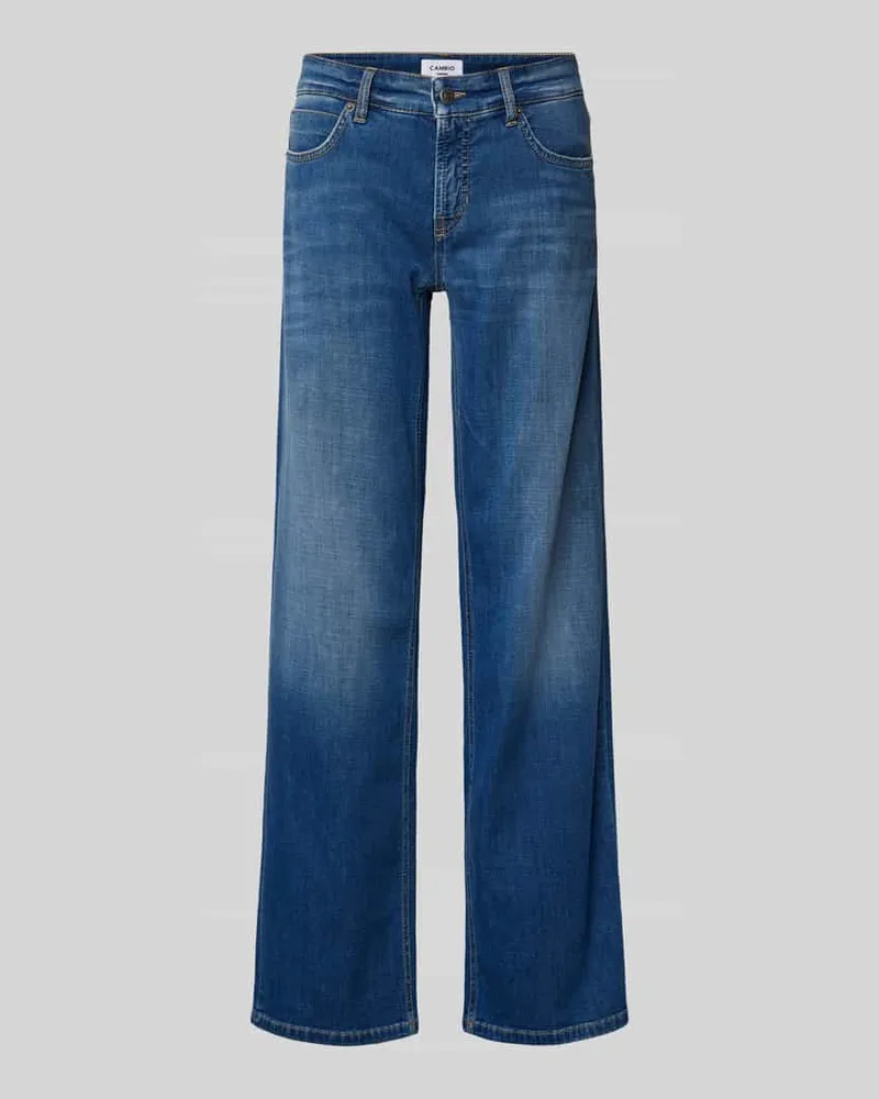 Cambio Wide Leg Jeans im 5-Pocket-Design Modell 'TESS Blau