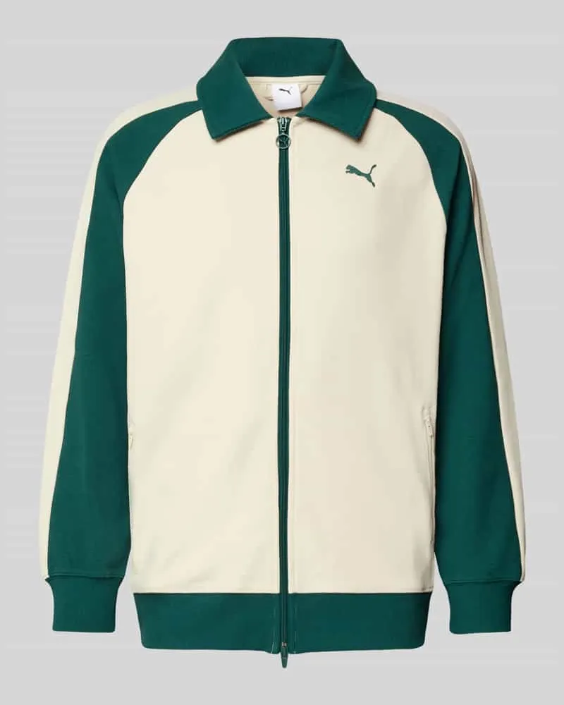 Puma Trainingsjacke mit Zweiwege-Reißverschluss Offwhite