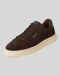 Gant Sneaker aus Leder mit Label-Detail Modell 'Mc Julien Dunkelbraun