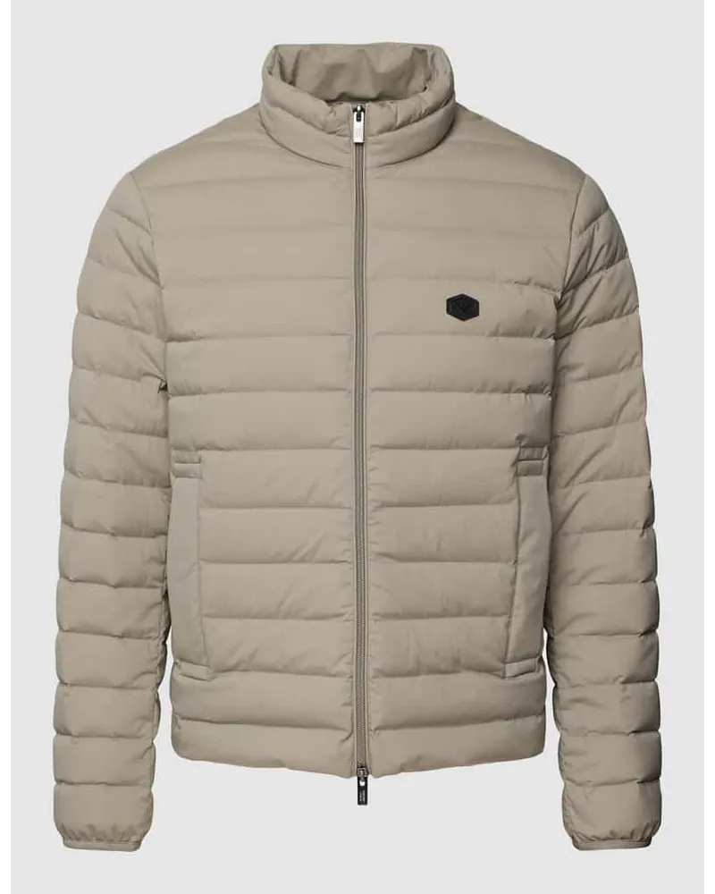 Emporio Armani Steppjacke mit Logo-Patch Beige