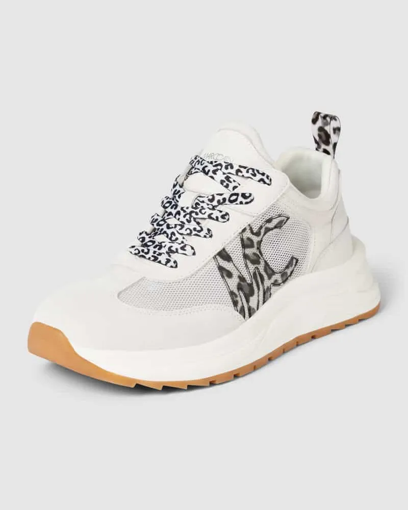 Marc Cain Sneaker mit Animal-Print Weiss