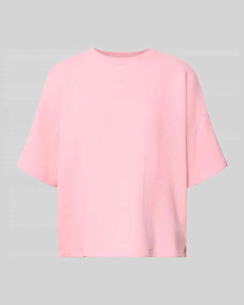 OH APRIL Boxy Fit Sweatshirt mit 1/2-Arm Modell 'Karo Rosa