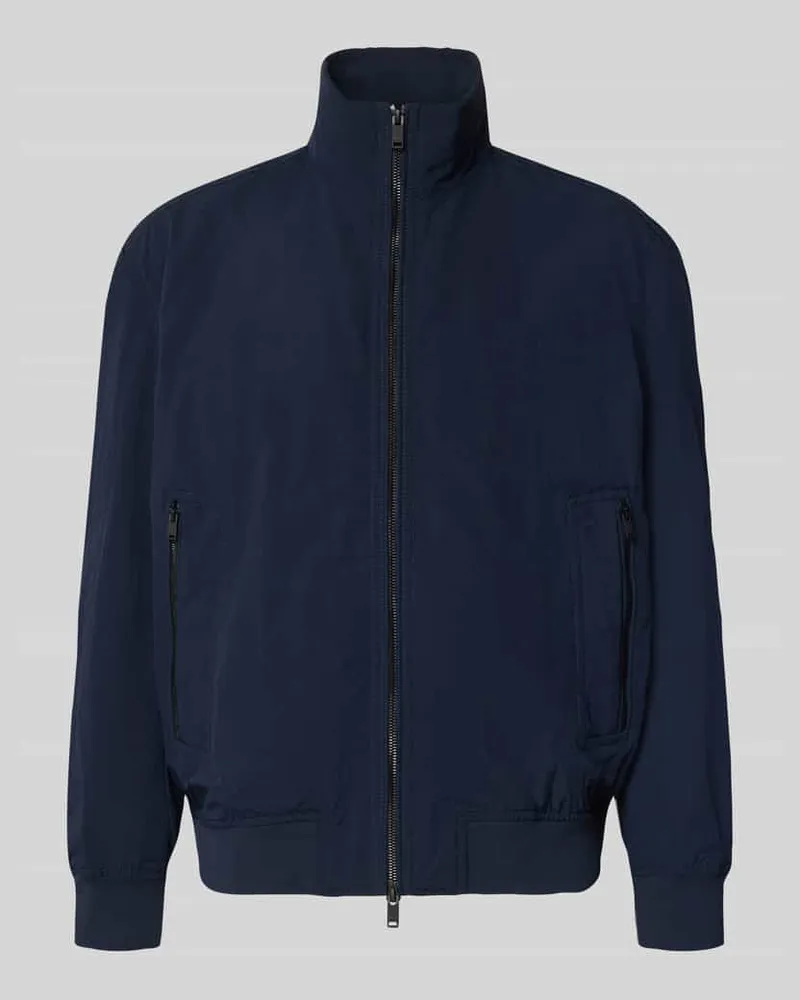 HUGO BOSS Relaxed Fit Blouson aus wasserabweisendem Material Modell 'OPENS Marine