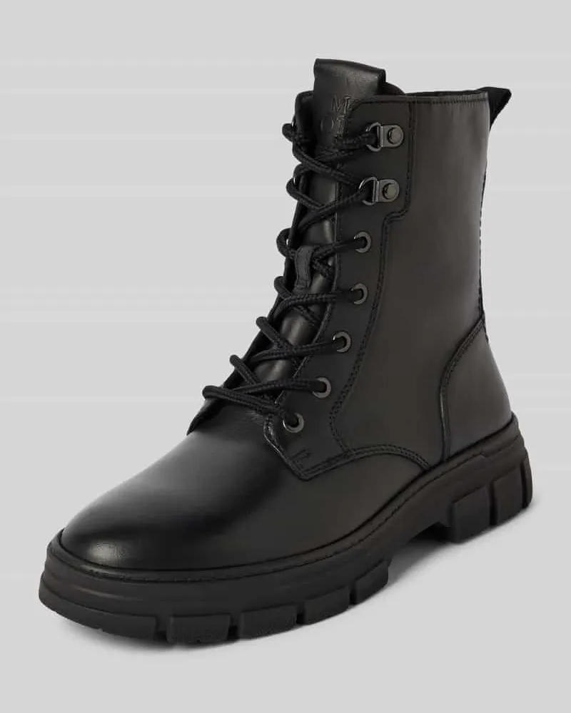 Marc O'Polo Schnürstiefel aus echtem Leder Black