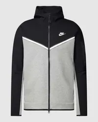 Nike Sweatjacke in Two-Tone-Machart Silber