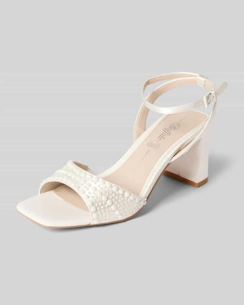 Buffalo Sandalette mit Perlen Modell 'ASHLEY PEARL Offwhite