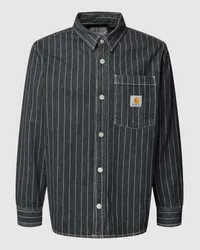 Carhartt WIP Regular Fit Freizeithemd mit Streifenmuster Modell 'ORLEAN Black