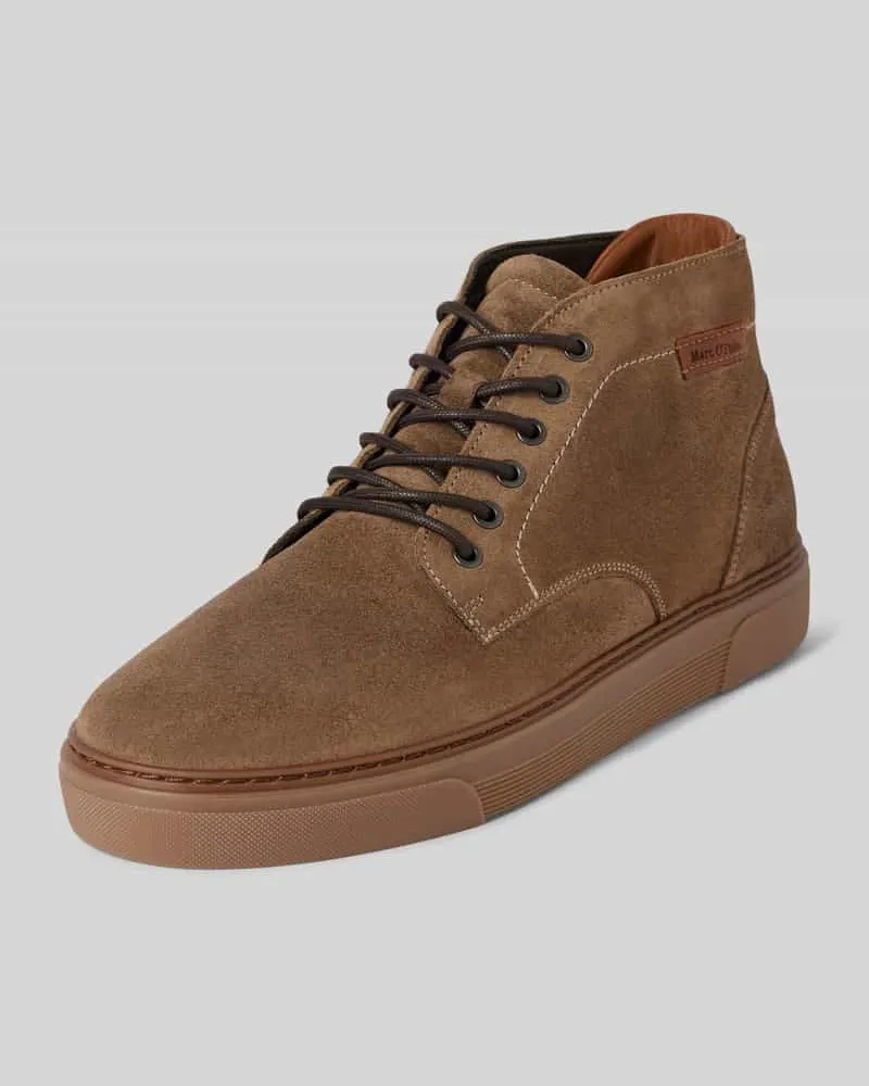 Marc O'Polo Flache Halbschuh mit Lederlasche Taupe