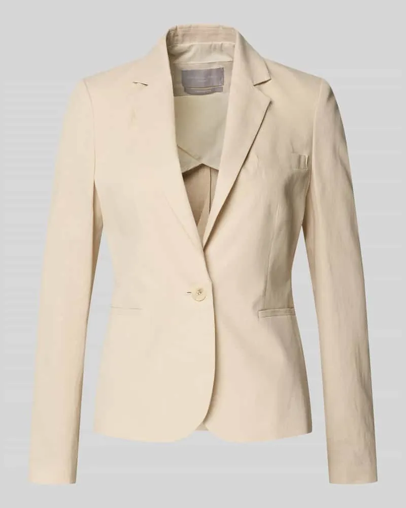 Christian Berg Regular Fit Blazer aus Leinen-Mix mit Paspeltaschen Sand