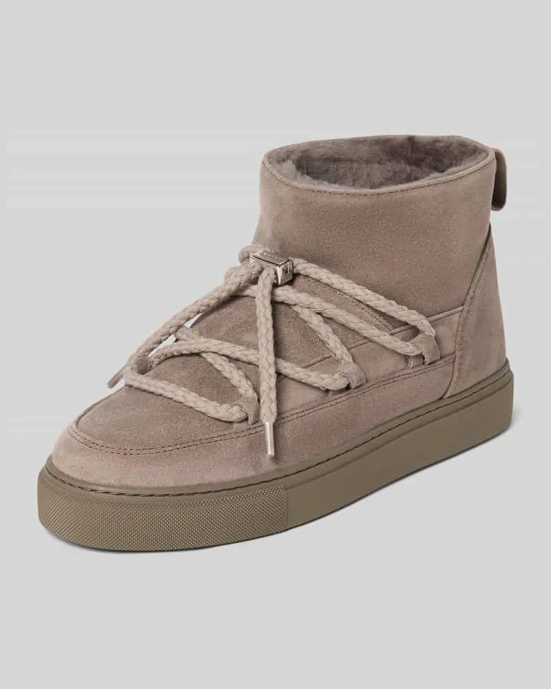 INUIKII Snow Boots aus Leder Modell 'CLASSIC LOW Hellgrau