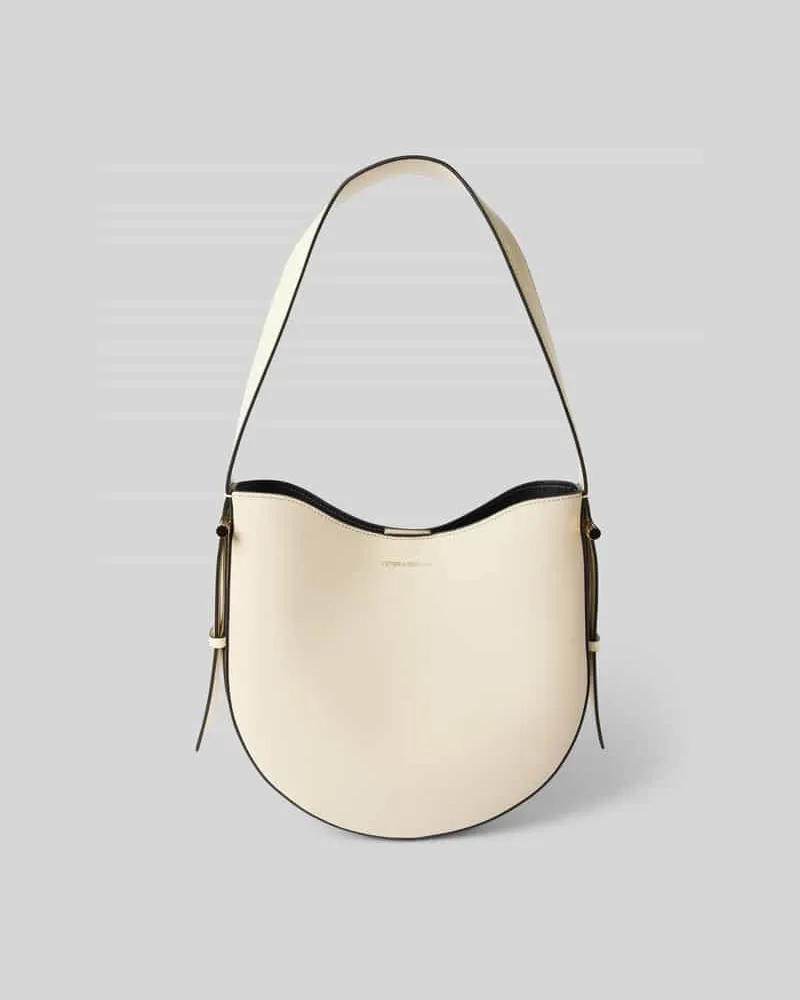 Victoria Beckham Handtasche mit Label-Print Ecru