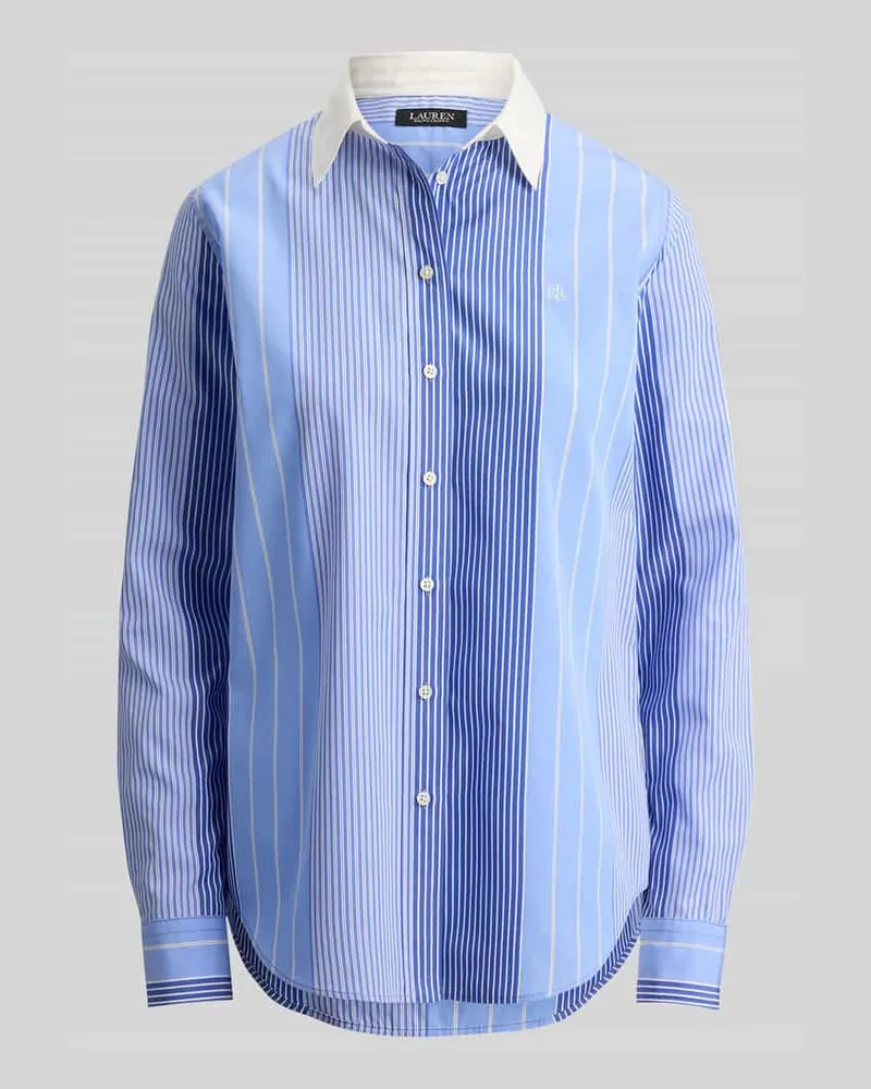 Ralph Lauren Relaxed Fit Hemdbluse aus reiner Baumwolle Blau