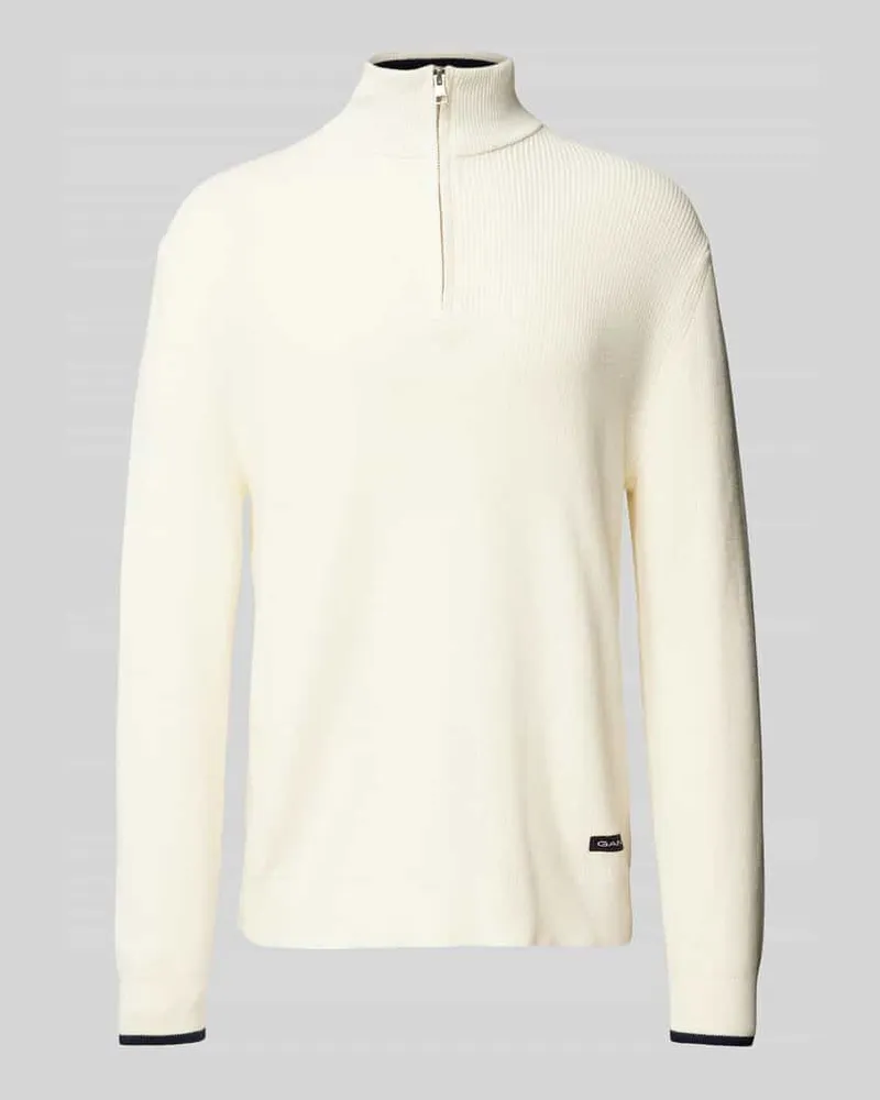 Gant Troyer mit Label-Patch Offwhite