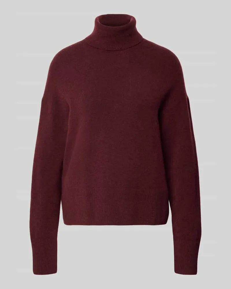 Marc O'Polo Regular Fit Rollkragenpullover aus Schurwoll-Mix Bordeaux