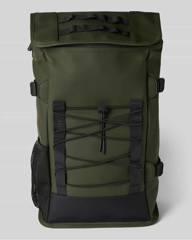 RAINS Rucksack in unifarbenem Design Oliv