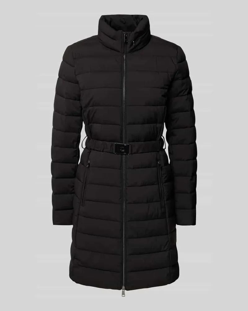 Ralph Lauren Steppjacke mit Zweiwege-Reißverschluss und Gürtel Black