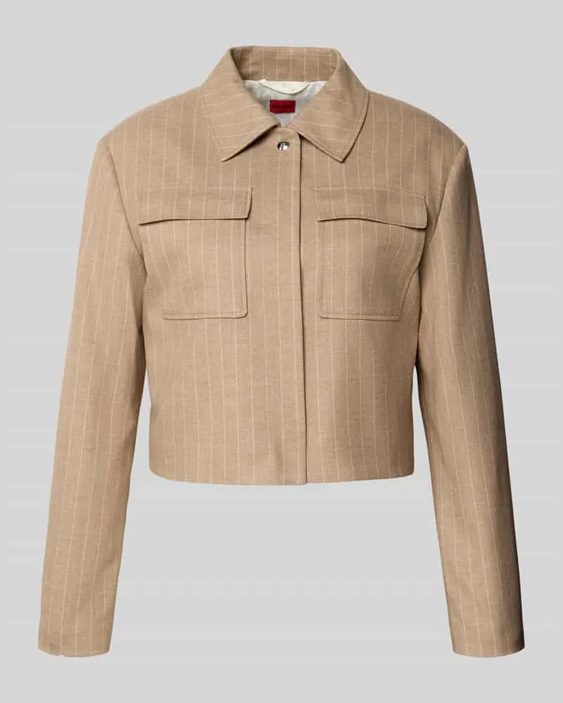 HUGO BOSS Boxy Fit Blazer aus Flanell Modell 'ALERO Sand