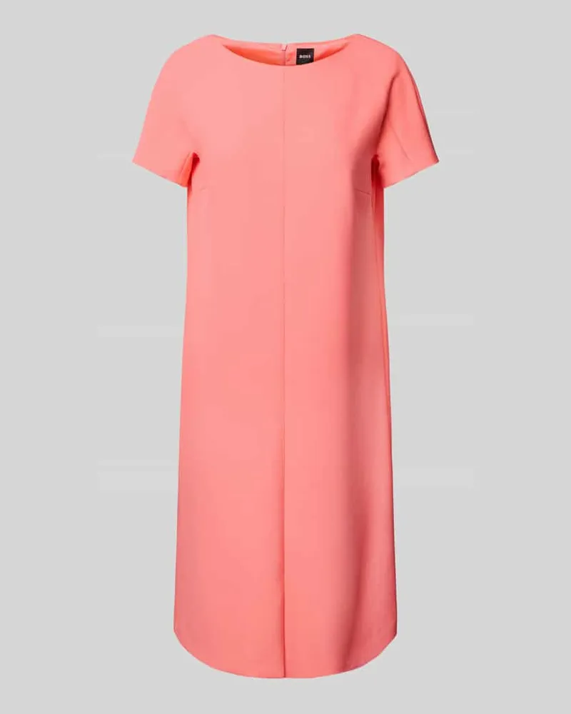 HUGO BOSS Knielanges Kleid in unifarbenem Design Modell 'Dizora Koralle